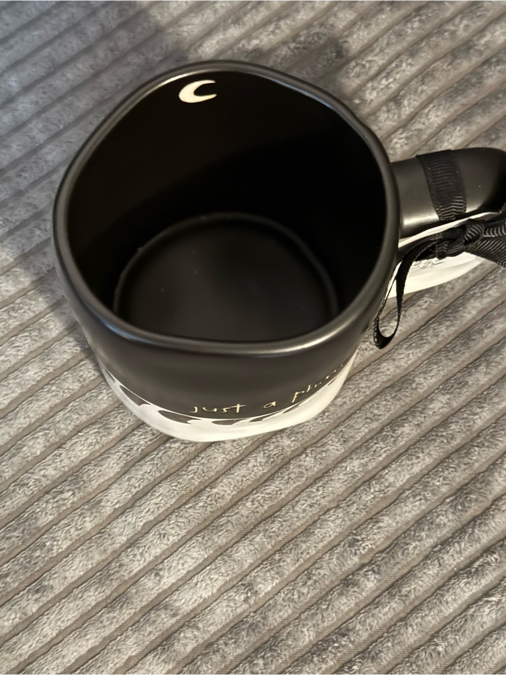 Rae Dunn Black and Cream 'Just a Phase' Moon Phase Mug NWT - Picture 3 of 6